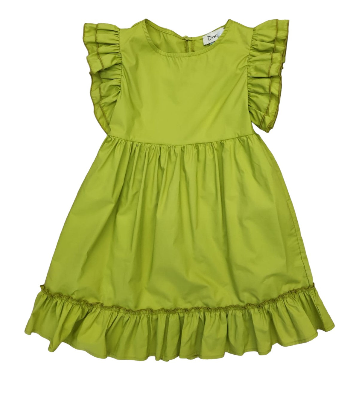 dress with curly wings and DIXIE flounces